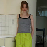 ストライプスリーブレス / STRIPE SLEEVELESS_BLACK