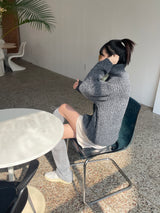 Mutual twist zip up knit 