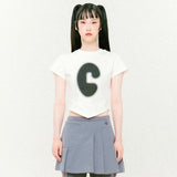 シンボルスカーフクロップド半袖Tシャツ