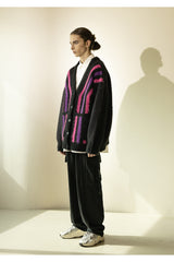 STRIPES WOOL MOHAIR CARDIGAN MWZCD001 (4614690963574)