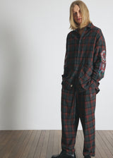 DREAMCATCHER CHECK LOOSE-FIT PANTS (Khaki) (6680169611382)