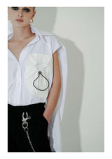 オーバーサイズエンブロイダードシャツ / Oversize Embroidered Shirt (4464563093622)