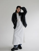 バルーンレザージャンパー / Balloon Leather Jumper (2color)