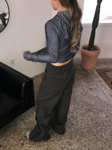 Nicole zipper banding pants