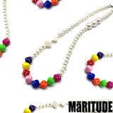 レインボーダイスネックレス / RAINBOW DICE NECKLACE /  SEVENTEEN , MIRAE 착용