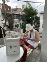 レイヤードスリットコットンノースリーブタンク / Layered Slit Cotton Sleeveless Tank (3 colors)