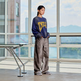 フロントフルロゴスプレーウォッシングロングスリーブTシャツ