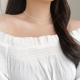レイルパールレイヤードネックレス / Rail pearl layered necklace / choker
