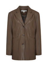 HAZELNUT OVERSIZED VEGAN LEATHER JACKET (6624220479606)