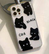 ブラックキャットフォーンケース / Black Cat Phone Case
