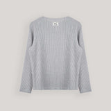Gray Waffle Button Tee