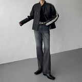 オールブラッシュバックスリットブーツカットデニム/MG608 All Brush Back Slit Bootcut Denim