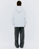 オーバーサイズタイポフーディー/OVER SIZE TYPO HOODIE-WHITE MELANGE