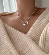 hiv パールハートキッチュネックレス/hiv Pearl heart kitsch necklace (2color)