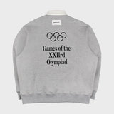 OLYMPIAD COLLAR SWEATSHIRT (GREY) (6675322437750)