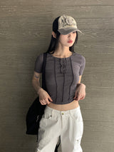 コーニルy2kウォッシング刺繍パッチカラーマッチングボールキャップハット/Cornil y2k Washing Embroidery Patch Color Matching Ball Cap Hat
