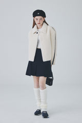 ダブルラップミニプリーツスカート / Double Lap Mini Pleated Skirt [Navy]