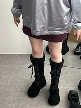 [MADE] Winter Angel Fur Boots (Dark Black)