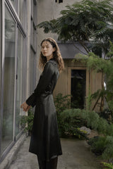 ドレーパリードレス/DRAPERY DRESS_DEEP GREEN