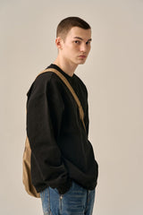 LETTERING LOGO BASIC SWEATSHIRT - BLACK