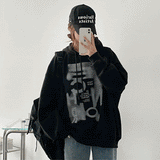 [Fleece] Tech king oversized fit hoodie