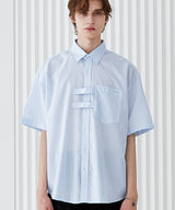 DOBLE HOLDER STRIPE HALF SHIRT SKY BLUE (6566862880886)