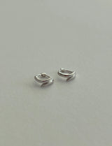 [92.5silver] swirl one-touch earrings (mini)