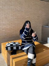 Other Border Half Zip Up Knit (3color) (6660749131894)