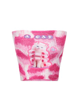 02ピンクキャットチューブトップ / 0 2 pink cat tube top (6672191258742)
