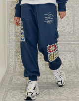 GRANNY SQUARE SWEATPANTS NAVY (6691425812598)