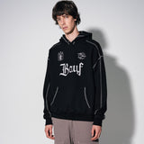 Bロゴフットボールジャージフーディー / B logo football jersey hoodie [black]