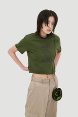 Hope Language Crop Tee_Green (6699087265910)