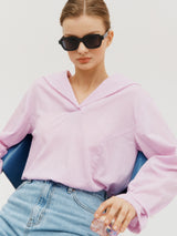 Sailor lace blouse - Lilac (6682206371958)
