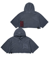 22インサイドアウトピグメントクロップドオーバーサイズミディアムスウェットフーディー/22 INSIDEOUT PIGMENT CROPPED OVERSIZED MEDIUM SWEAT HOODIE BEIGE / NAVY / CHARCOAL