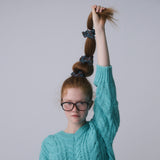RIBBON SCRUNCHIE, CHECK