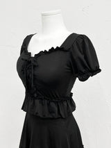 ミニッツホカンスフリルストラップ水着ツーピースセット(カップ内蔵) / Minutes Hocance Ruffle Strap Swimsuit Two-Piece Set
