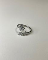 クローバーツーラインリング / clover two line ring (925silver)