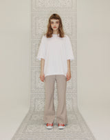 YELLOW TAP OVERSIZED T-SHIRT WHITE (6691421290614)