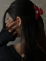 ロゴボタンヘアクリップ M