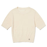 COLLECTION HALF SLEEVE CROP KNIT [IVORY]