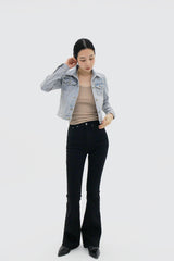 ブラックスパンブーツカットパンツ / Black Span Bootcut pants
