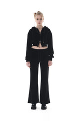 ベルベットクロップドフーディー/22 VELVET CROPPED HOODY