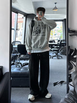 never headset printing loosefit hoody
