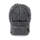 BBD Cross Damage Custom Denim Cap (Dark Gray)