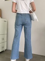 ブロックデニムパンツ / Block Medium Blue Denim