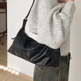 Rait leather baguette shoulder bag