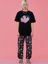21SS Sleepy Teddy 1/2 T-Shirt BLACK (6552553291894)