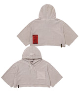 22インサイドアウトピグメントクロップドオーバーサイズミディアムスウェットフーディー/22 INSIDEOUT PIGMENT CROPPED OVERSIZED MEDIUM SWEAT HOODIE BEIGE / NAVY / CHARCOAL