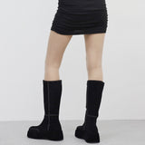 Sophie Velvet Square Long Boots