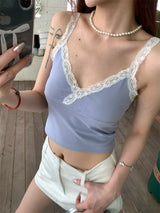 Reality V Lace Sleeveless Tee